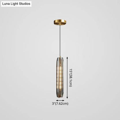 Modern Mini Crystal Pendant Light with Brass Finish for Living Room, Bar, and Coffee Shop Ceiling