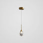 Modern Mini Crystal Pendant Light with Brass Finish for Living Room, Bar, and Coffee Shop Ceiling