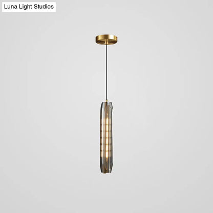 Modern Mini Crystal Pendant Light with Brass Finish for Living Room, Bar, and Coffee Shop Ceiling