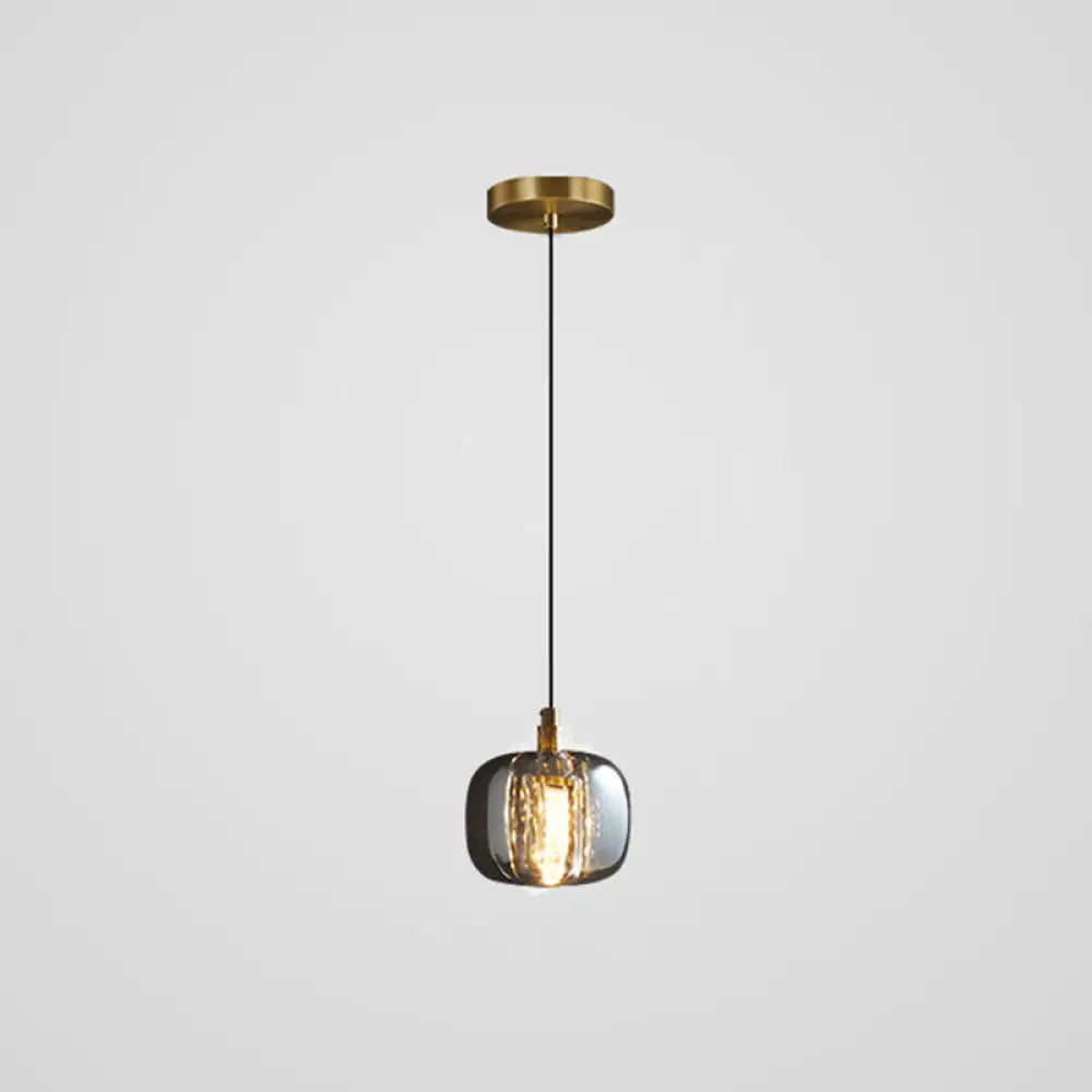 Modern Mini Crystal Pendant Light with Brass Finish for Living Room, Bar, and Coffee Shop Ceiling