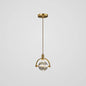 Modern Mini Crystal Pendant Light with Brass Finish for Living Room, Bar, and Coffee Shop Ceiling