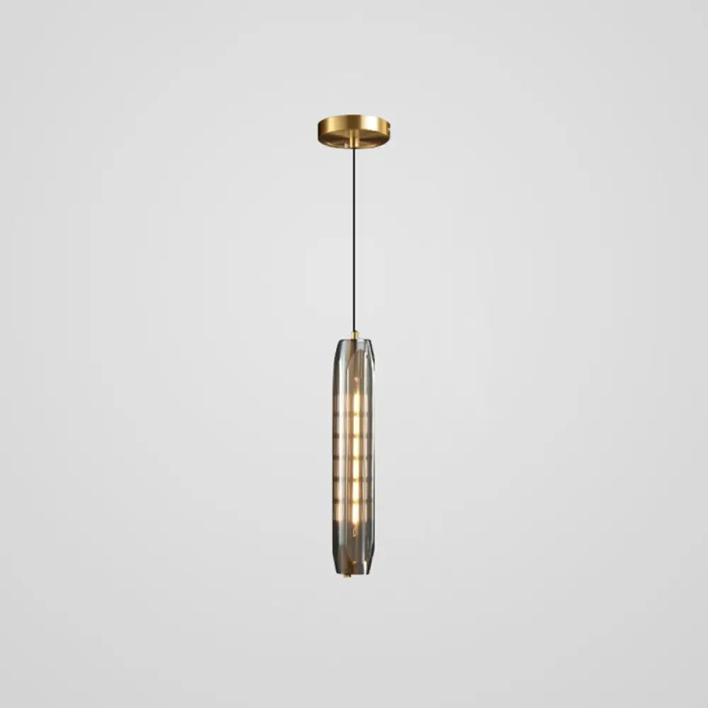 Modern Mini Crystal Pendant Light with Brass Finish for Living Room, Bar, and Coffee Shop Ceiling