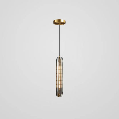 Modern Mini Crystal Pendant Light with Brass Finish for Living Room, Bar, and Coffee Shop Ceiling