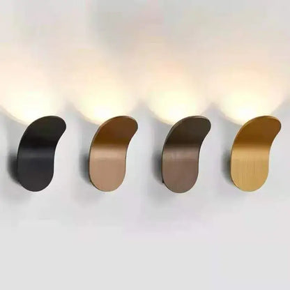 Modern minimalist adjustable led wall light in black bronze and gold metal finishes for bedroom wall light