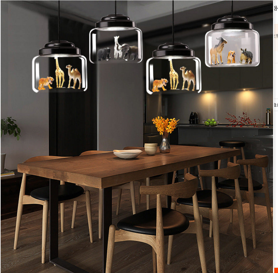 Glass Cartoon Pendant Light