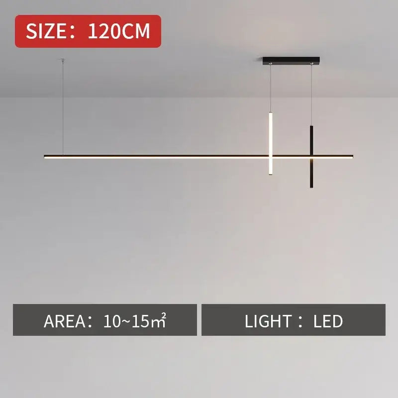 Modern minimalist black dimmable led pendant light with sleek linear design for kitchen decorbites dimmable led strip