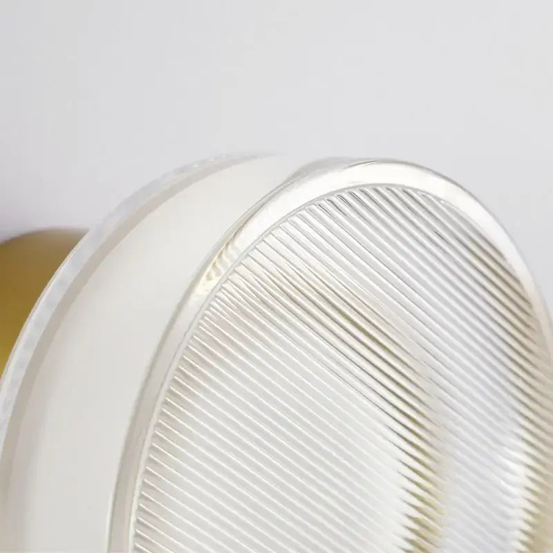 White circular air filter with metallic rim and fine ridges for decorbites elegant glass led black wall sconce bedroom light