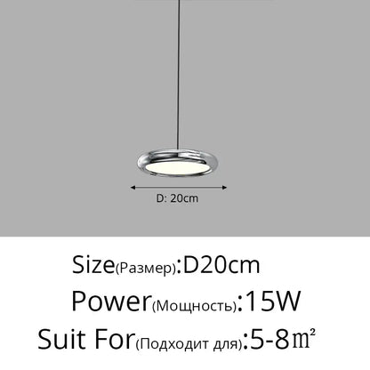 Modern minimalist pendant lights with black finish and sleek chrome circular design for dining room decorbites black finish