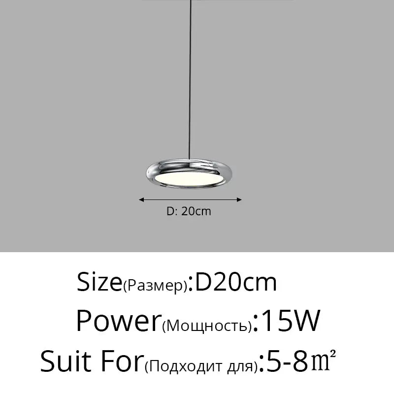 Modern minimalist pendant lights with black finish and sleek chrome circular design for dining room decorbites black finish