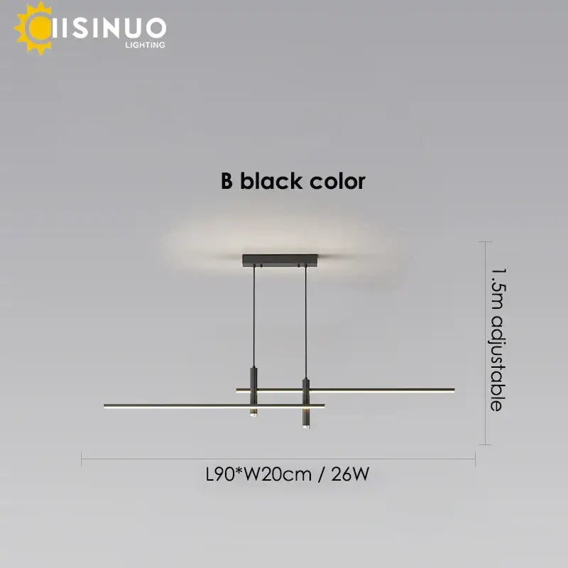 Black modern pendant light with sleek minimalist design and decorbites adjustable led pendant for dining room decor