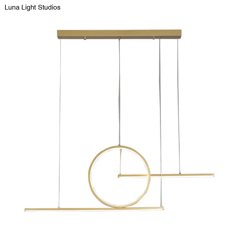 Modern DecorBites™ black gold metal pendant lighting with dual lines 220v-240v 110v-120v for LED island use
