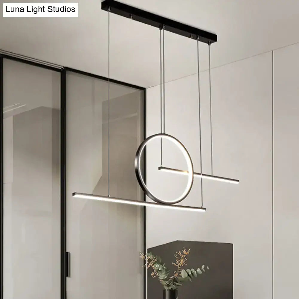 Modern DecorBites™ black gold metal pendant lighting with dual lines 220v-240v 110v-120v for LED island use