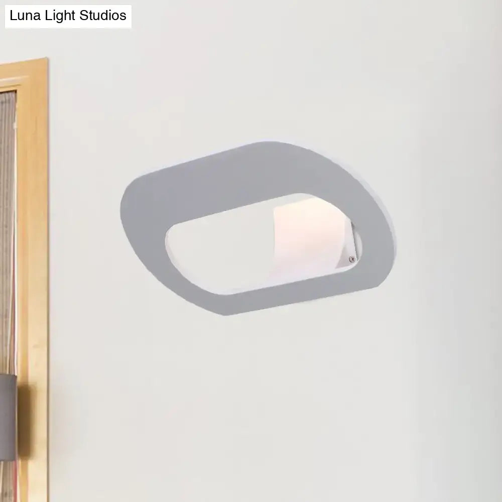 Modern minimalist black and grey oval shade wall lamp with sleek design for bedroom lighting and maximum bulb wattage use