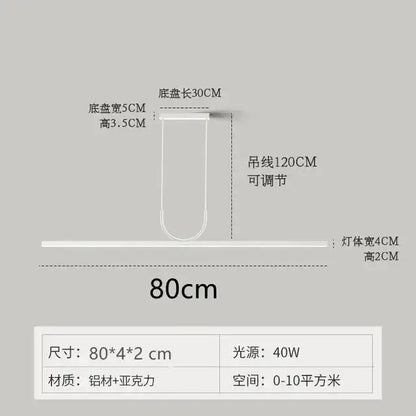 Modern minimalist black led ceiling chandelier with matte white aluminum and acrylic design for kitchen island decorbites black led