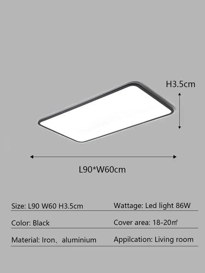 Modern minimalist black led ceiling lamp with sleek iron and aluminum frame for living room decorbites led ceiling lighting
