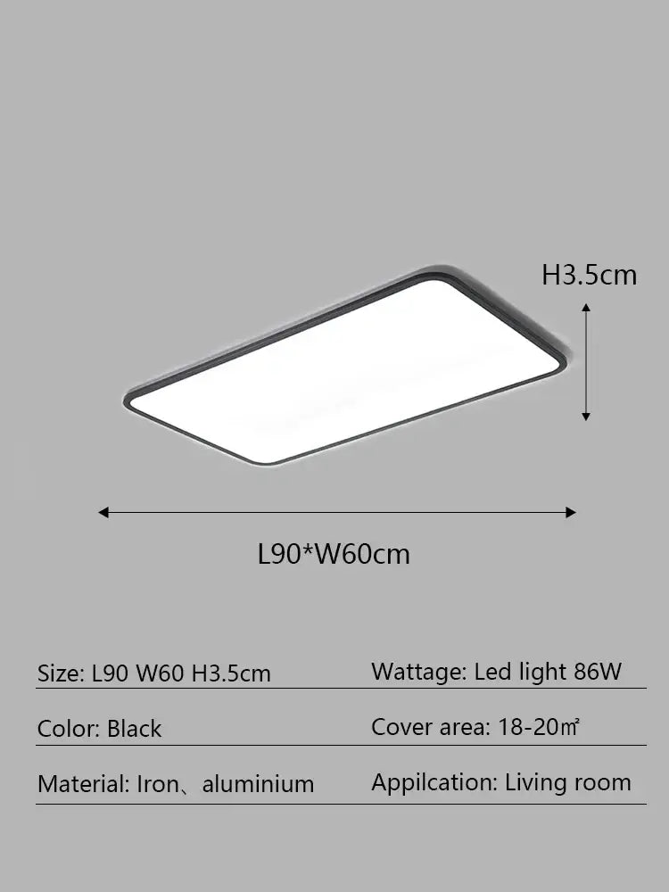 Modern minimalist black led ceiling lamp with sleek iron and aluminum frame for living room decorbites led ceiling lighting