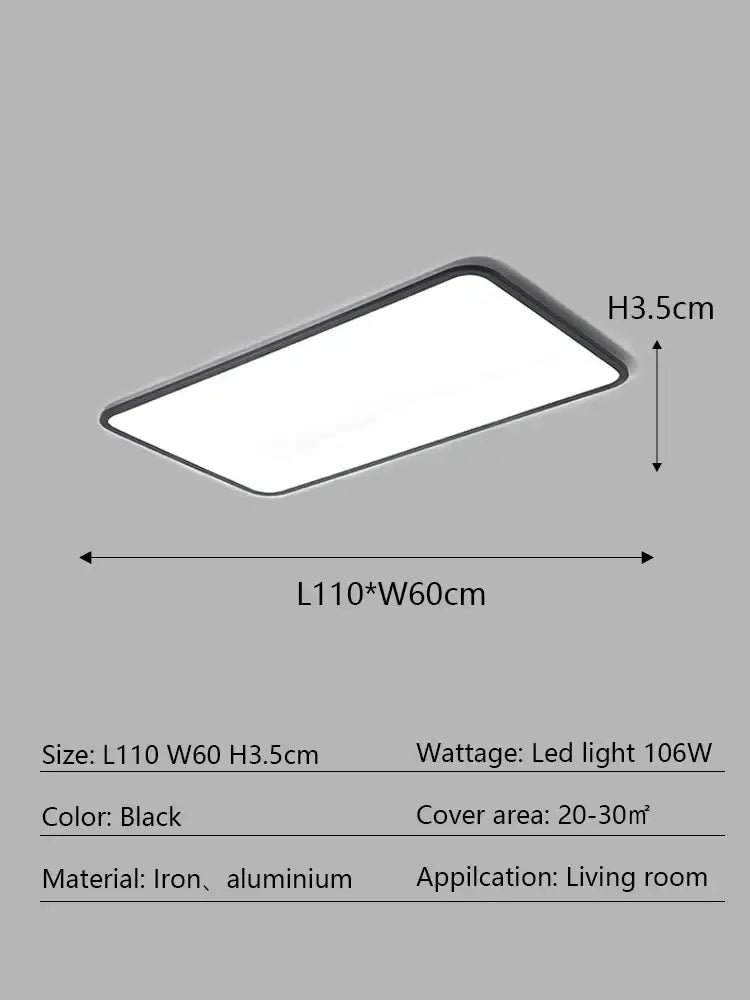 Modern minimalist black led ceiling lamp with sleek iron and aluminum frame ideal for living room decorbites led ceiling use