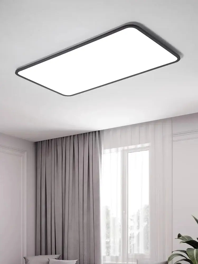 Modern minimalist black led ceiling lamp with sleek frame and bright white panel ideal for living room decorbites led ceiling