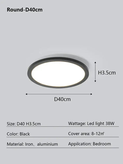 Modern minimalist black led ceiling lamp with iron and aluminum frame for stylish bedroom decorbites led ceiling lighting