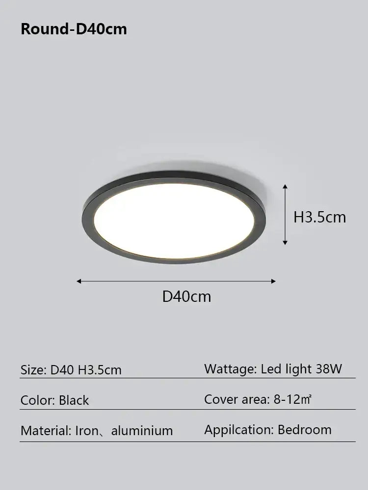 Modern minimalist black led ceiling lamp with iron and aluminum frame for stylish bedroom decorbites led ceiling lighting