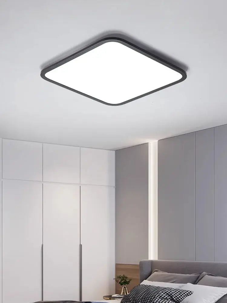 Modern minimalist black led ceiling lamp with sleek frame and bright white panel for living room decorbites led ceiling lighting