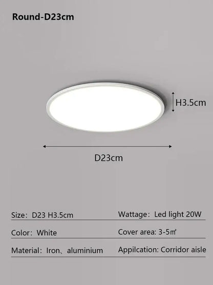 Modern minimalist black led ceiling lamp with white round led light and sleek iron and aluminum frame for living room decorbites led ceiling
