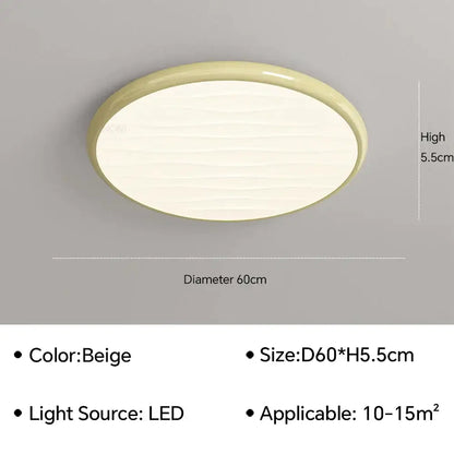 Beige oval decorbites led ceiling light with smooth textured surface and rounded edges for modern bedroom decor