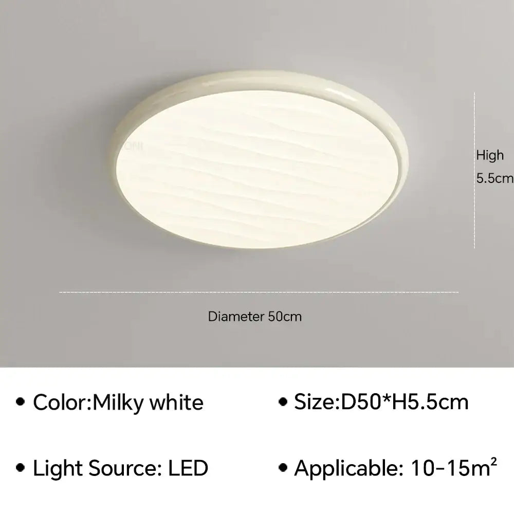 Modern minimalist black decorbites led ceiling light with milky white textured surface for bedroom use with remote control
