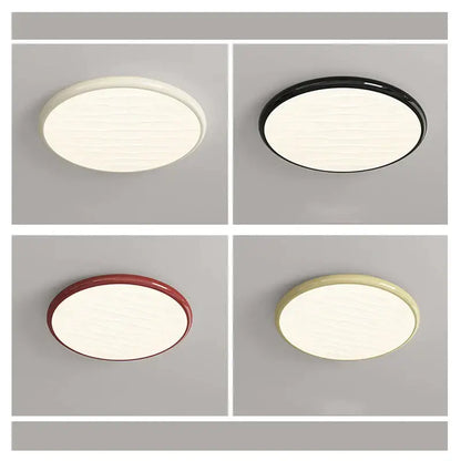 Modern minimalist black led ceiling light with sleek textured diffuser and frame options for decorbites led ceiling use