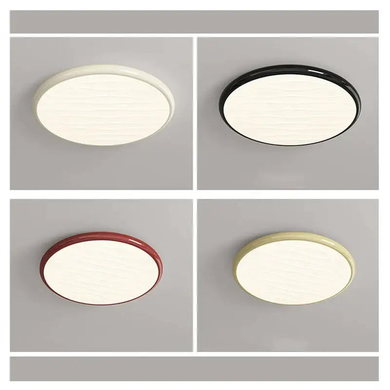 Modern minimalist black led ceiling light with sleek textured diffuser and frame options for decorbites led ceiling use