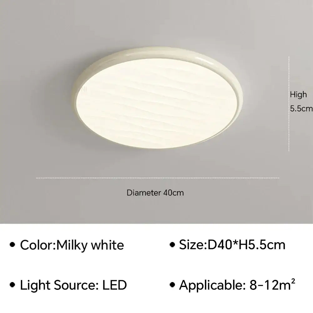 Modern minimalist black decorbites led ceiling light with milky white textured surface for bedroom use with remote