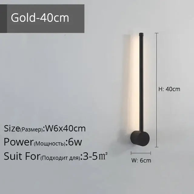 Modern minimalist gold wall lamp with sleek cylindrical design and warm illumination for decorbites led strip wall lighting