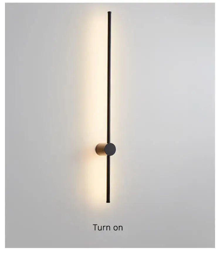 Modern minimalist black metal wall lamp with cylindrical body and warm light for staircase lighting decorbites led strip wall