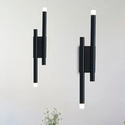 Modern minimalist black led wall lamp with sleek design and glowing white led light options for hallways