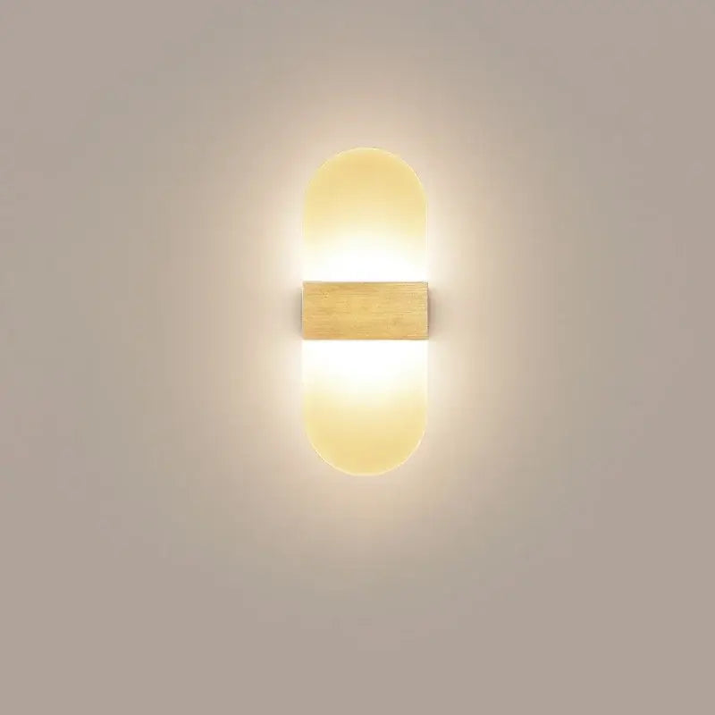 Modern minimalist black led wall light with frosted glass panels and wooden accent for bedroom decorbites led wall sconce