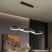 Modern minimalist black ring led chandelier featuring a sleek black ring led design for living room and dining hall decorbites black ring