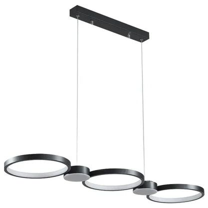 Modern minimalist black ring led chandelier with sleek circular design and led illumination for living room decorbites black ring