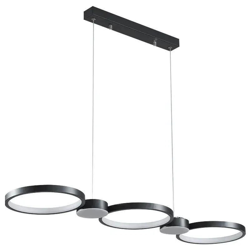 Modern minimalist black ring led chandelier with sleek circular design and led illumination for living room decorbites black ring