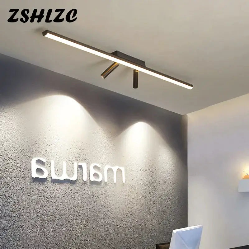Modern minimalist black star ceiling light with sleek metallic finish and integrated spotlights for living room decorbites ceiling light