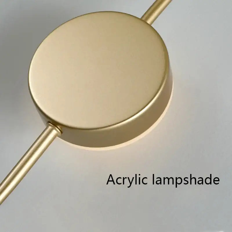 Gold-toned acrylic modern minimalist black triple circle led wall light with sleek polished finish for bedroom decorbites led wall