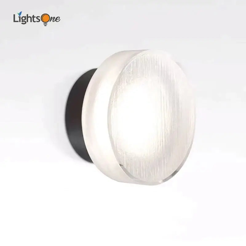 Modern minimalist black wall lamp with frosted glass diffuser and black base ideal for bathroom decorbites light luxury