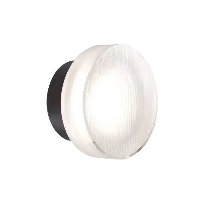 Modern minimalist black wall lamp with frosted glass diffuser and metal base for bathroom decorbites light luxury design
