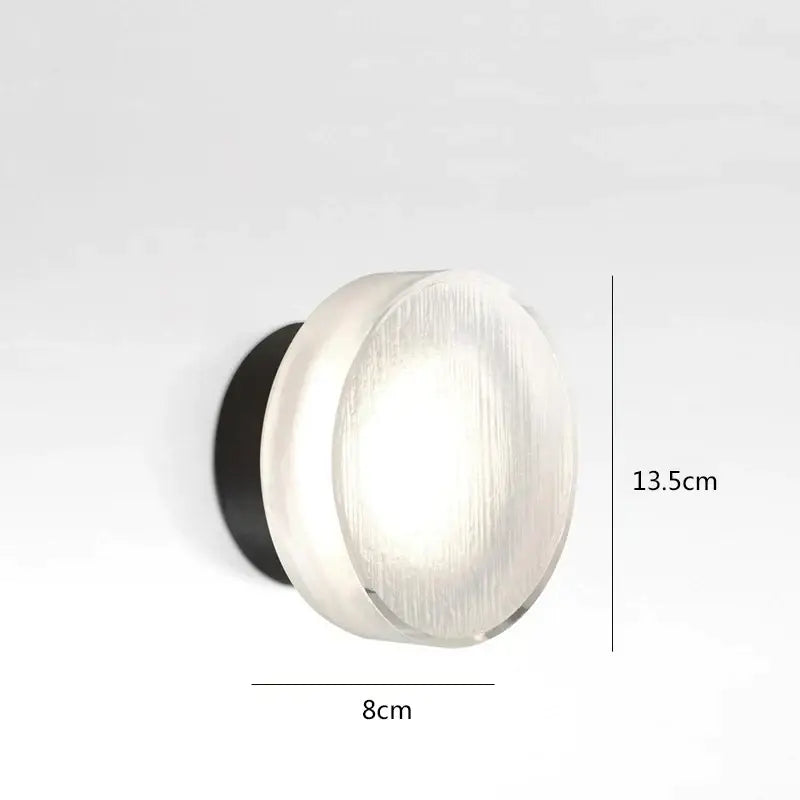 Modern minimalist black wall lamp with frosted glass diffuser and black base for bathroom decorbites light luxury