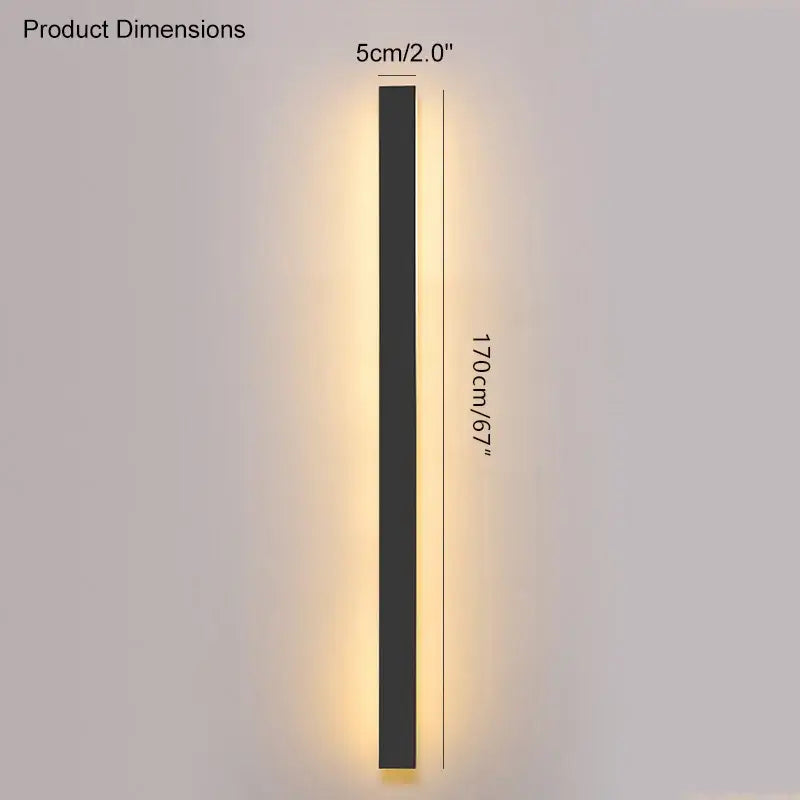 Modern black waterproof led wall light with sleek rectangular design providing warm ambient lighting for garden decorbites decor