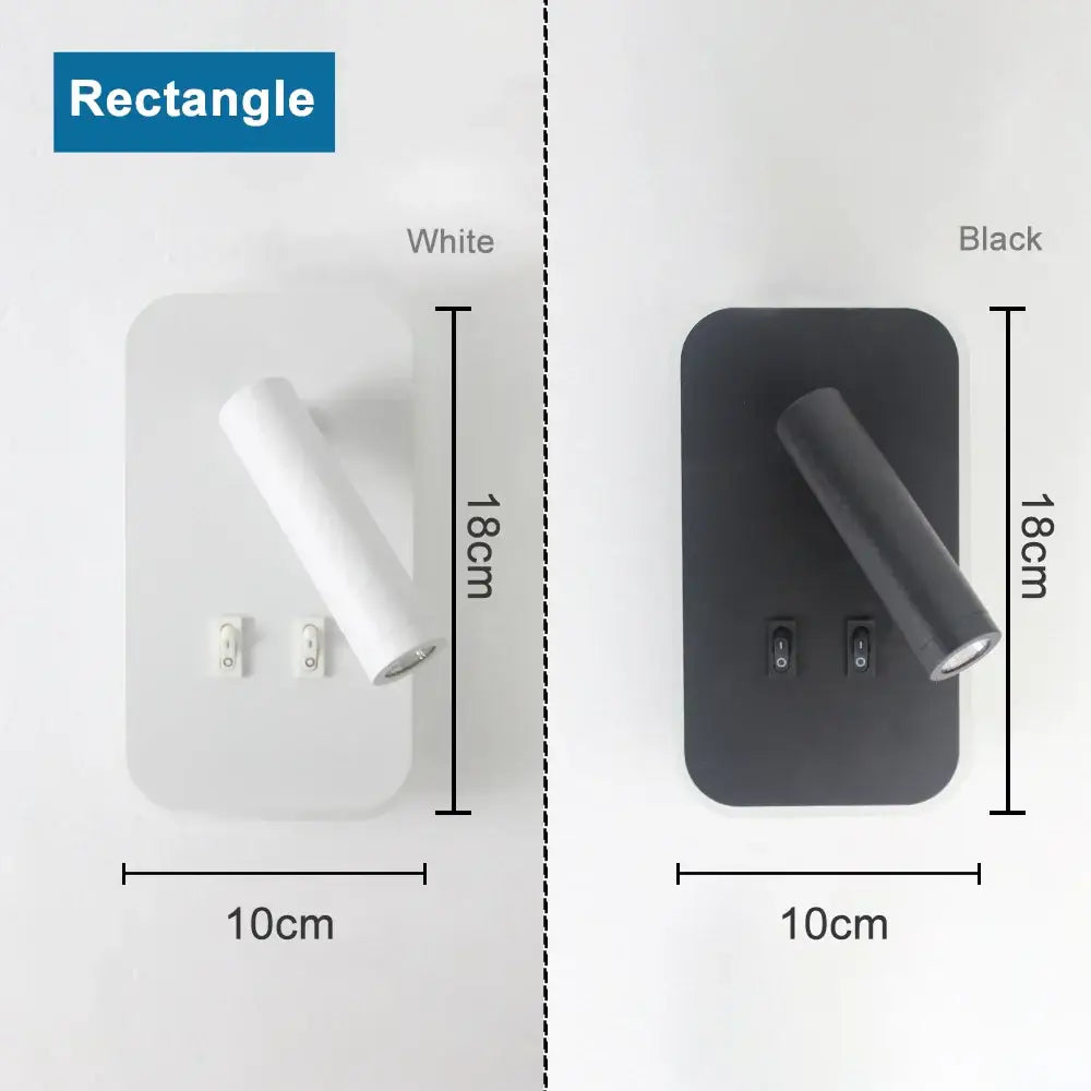 Modern minimalist black and white adjustable wall lamp for bedroom in sleek finishes by decorbites wall lamp