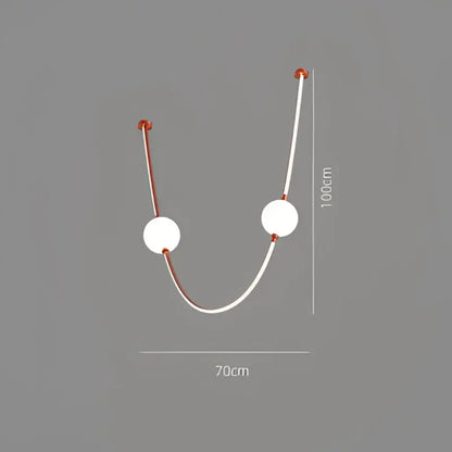 Modern minimalist white and copper pendant light with spherical bulbs for ceiling chandelier decorbites colorized led dimmable use