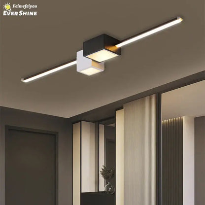 Modern minimalist black and white decorbites led ceiling light with sleek geometric design for bedroom lighting