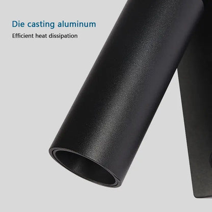 Modern minimalist black and white led wall light featuring a black die-cast aluminum heat sink with matte finish decorbites led wall