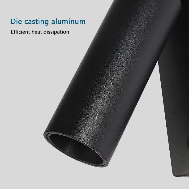 Modern minimalist black and white led wall light featuring a black die-cast aluminum heat sink with matte finish decorbites led wall