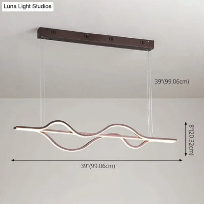 Modern minimalist black and white ceiling light with bronze finish chain cord and adjustable color temperature for kitchen pendant